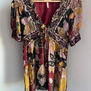 Anthropologie Multicolor Floral Mini Dress